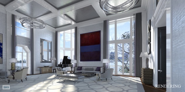 The living room of New York's most expensive apartment is enormous!
