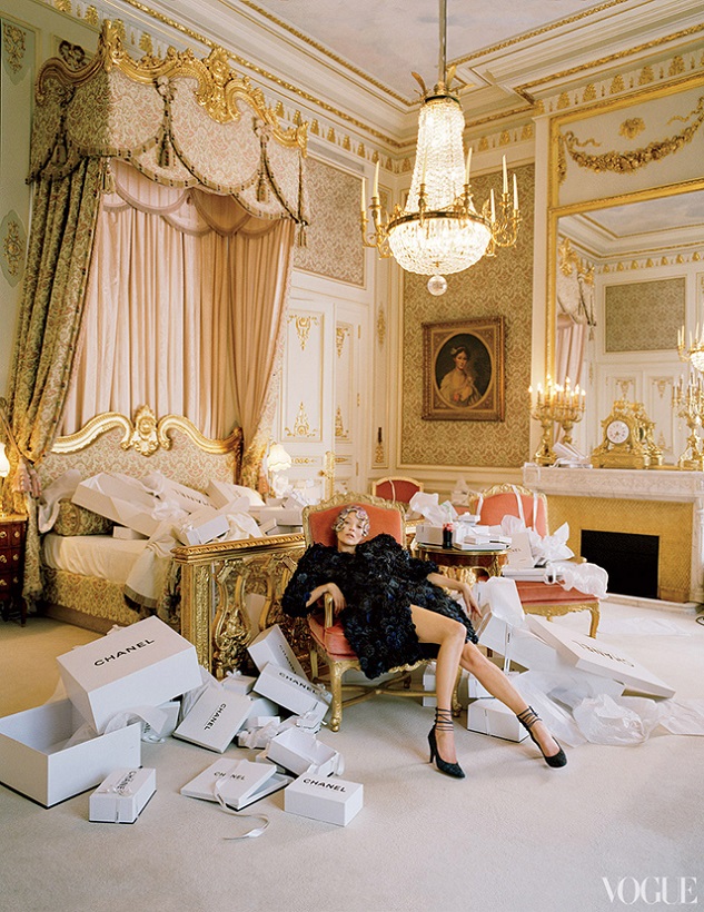 Kate Moss at the Ritz Paris photographed by Tim Walker for Vogue US, April 2012 (Styled by Grace Coddington).