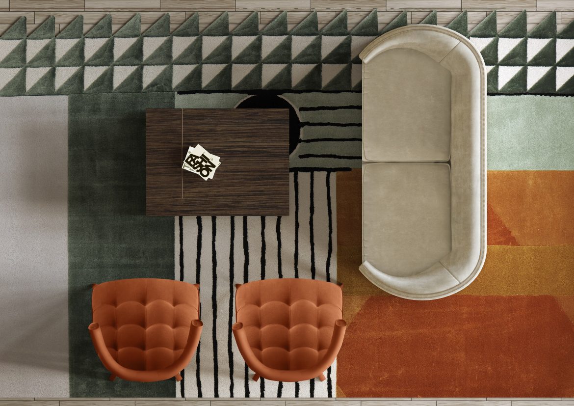 colorful modern living room