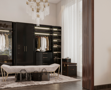 Walk-In Closet Both Functional And Stylish
