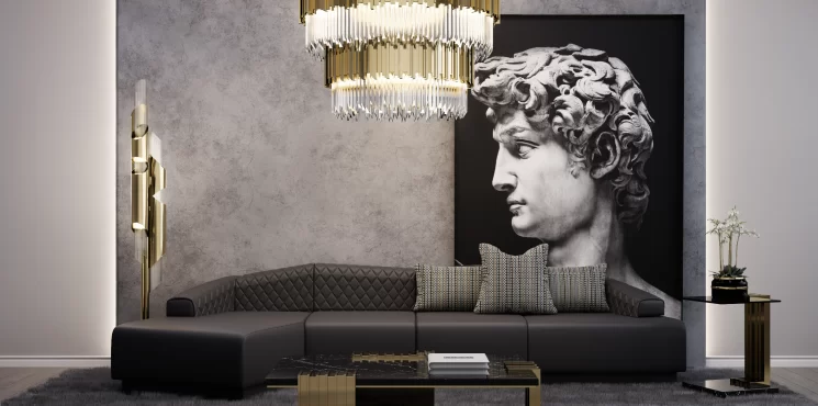 Modern Classic Living Room With A Striking Charm