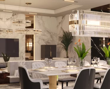 Luxury Dining Room Decor With Touches Of Gold