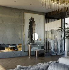 A Vanity Area In A Luxury Bedroom