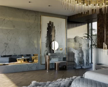 A Vanity Area In A Luxury Bedroom