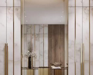 Glamorous Lobby In Marble And Brass