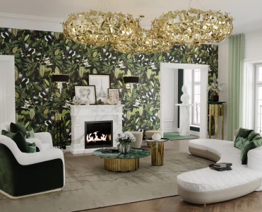 Emerald Green Custom Living Room