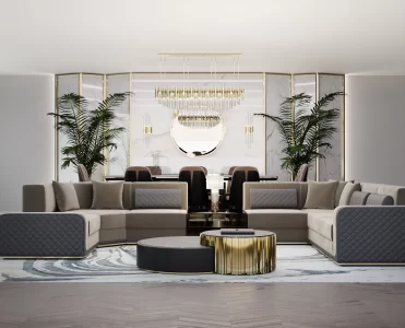 A Modern Living Room With An Empire Touch