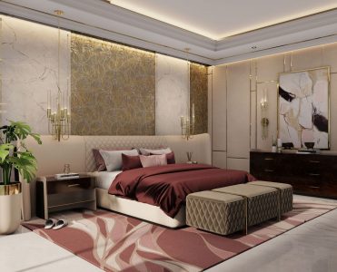 Feminine And Elegant Penthouse Master Bedroom