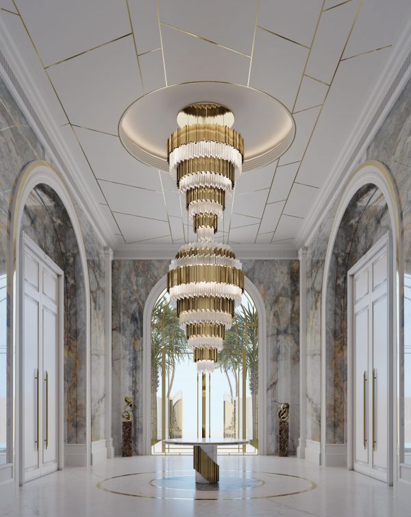 An Entryway With Touches Of Gold | The Most Expensive Homes
