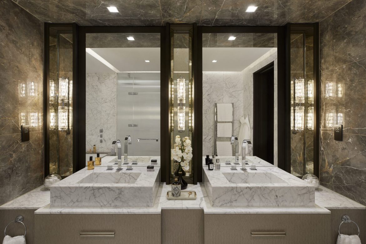 luxury bathroom with marble