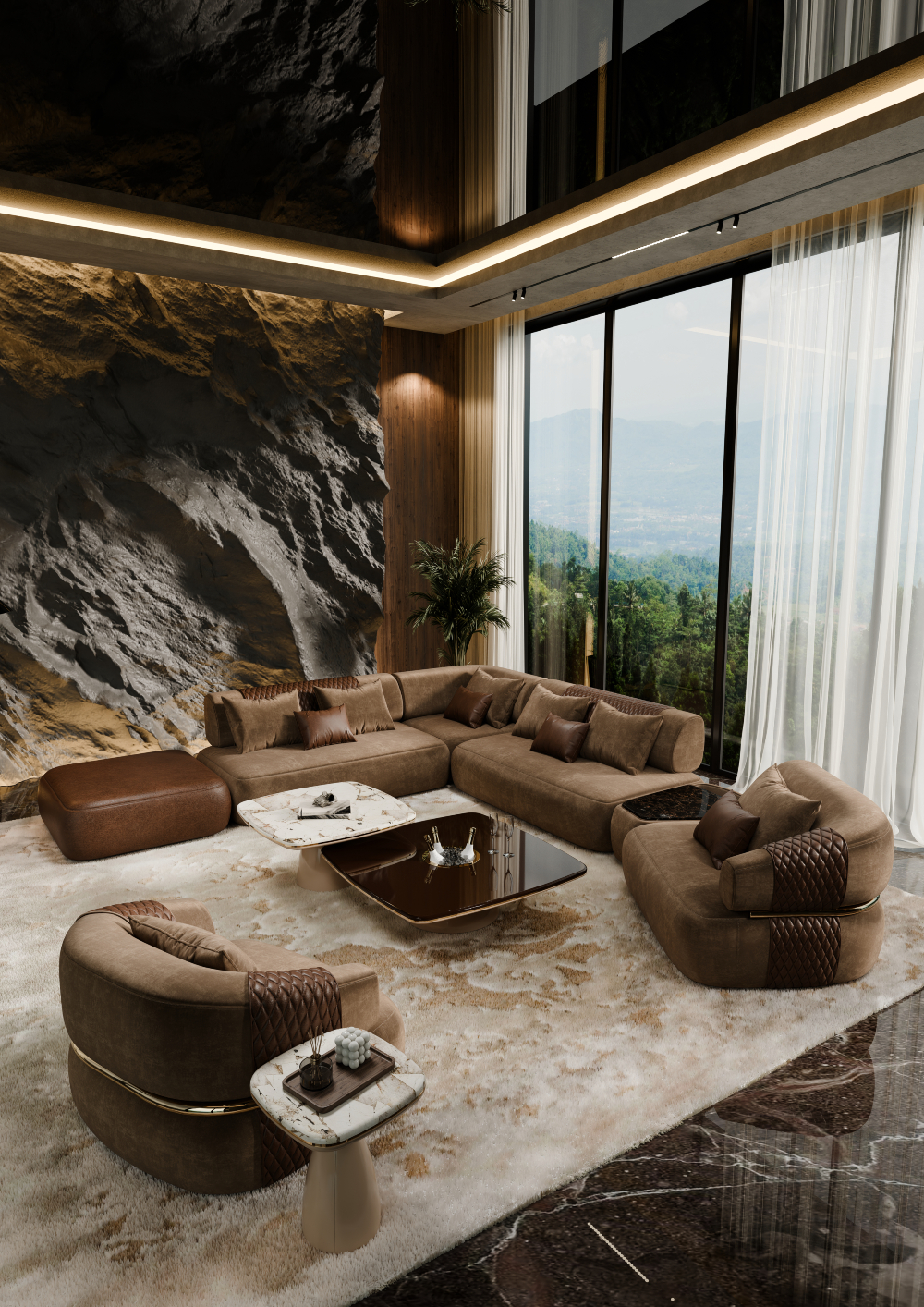 Expensive Living Room Ideas: An Interior Full of Modern Glamour