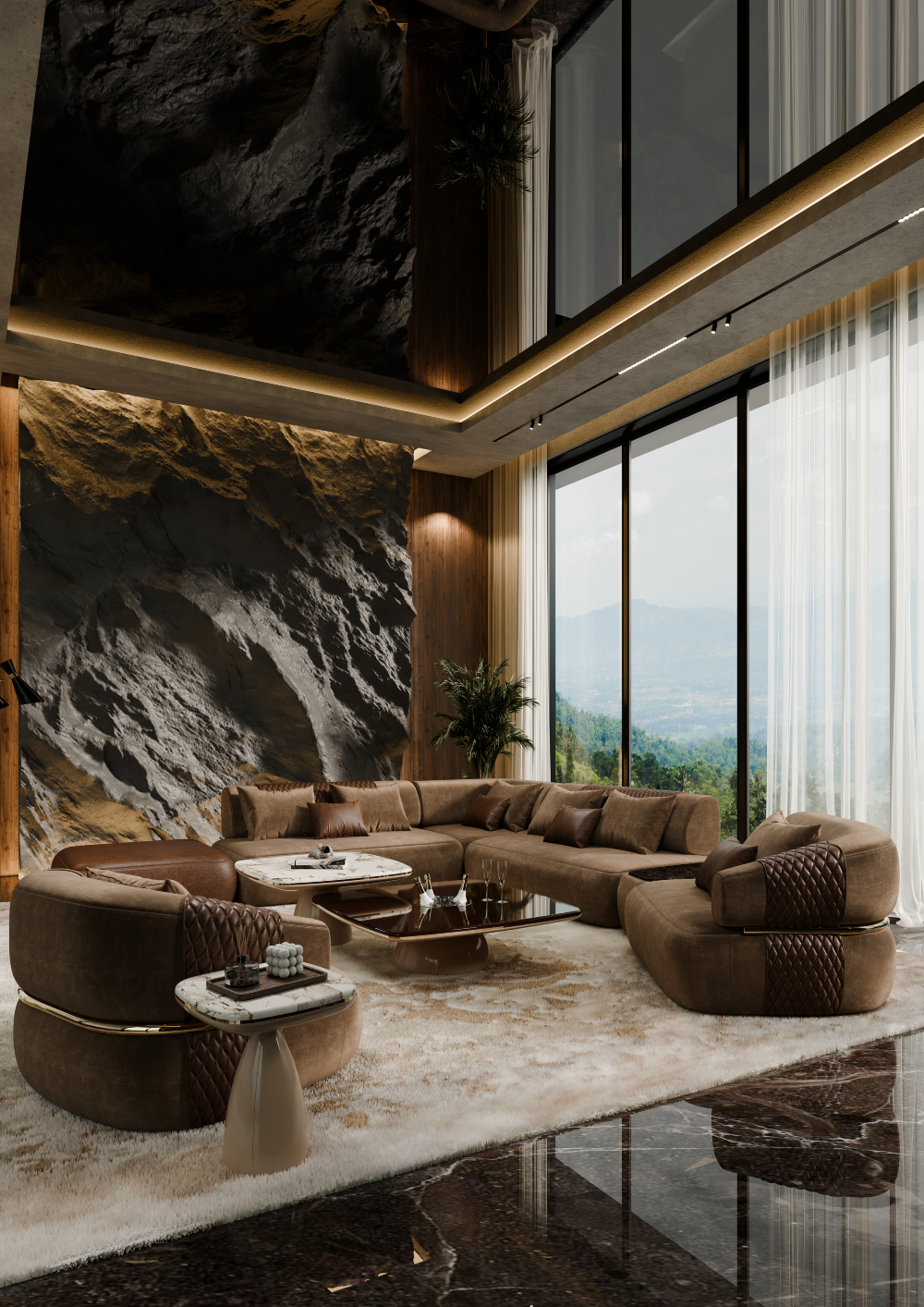 Expensive Living Room Ideas: An Interior Full of Modern Glamour
